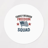 Freedom Squad Family Reunion Shirt – USA Patriotic ラベル (デザイン2)