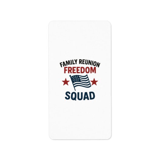 Freedom Squad Family Reunion Shirt – USA Patriotic ラベル (正面)