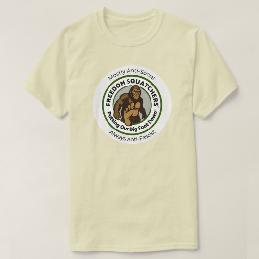Freedom Squatchers "反社会" Tシャツ (v2) (デザイン正面)