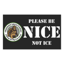 Freedom Squatchers "NICE" 4.5x2.7 ステッカー