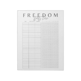 Freedom Starts Here | シンプル エレガント ミニマリスト ノートパッド