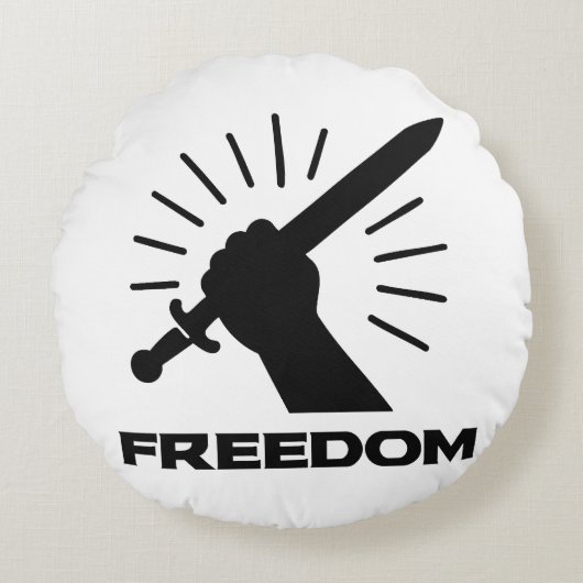 freedom sword graphic ラウンドクッション (正面)
