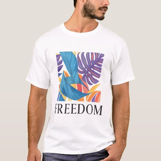 Freedom Tシャツ – はっきりした Self-Expres用グラフィックティー (正面)