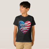 Freedom Threads：アメリカはっきりしたプライドプリント Tシャツ (正面フル)
