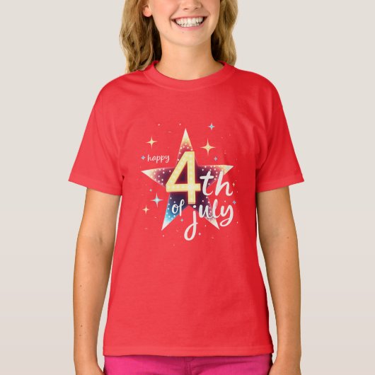 Freedom Threads: 大胆なアメリカの誇りプリント Tシャツ (正面)
