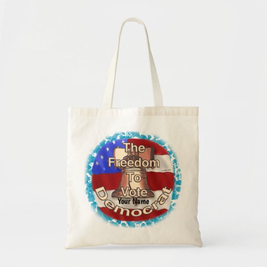 Freedom To Vote Democrat custom name Tote Bag トートバッグ (正面)
