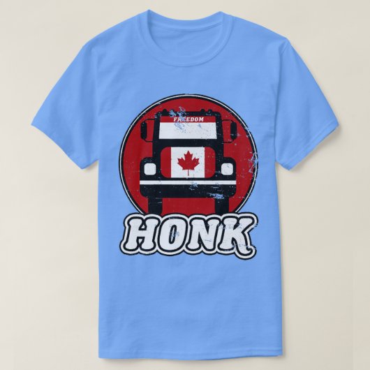 FREEDOM TRUCK CONVOY STRONG FREE CANADIAN MAPLE LE Tシャツ (デザイン正面)