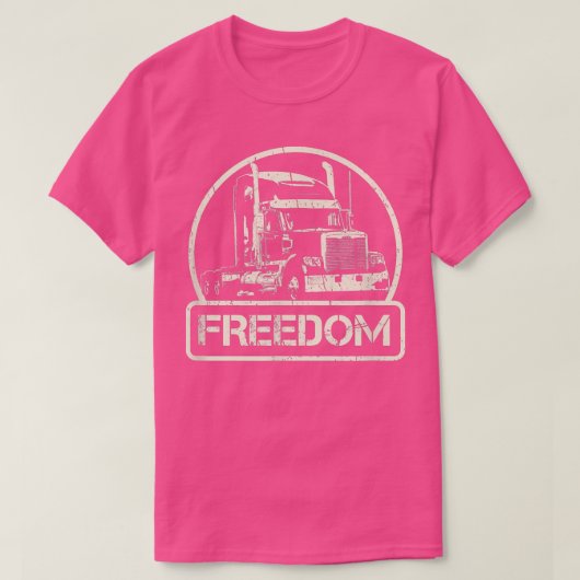 FREEDOM TRUCK CONVOY TRUCKER PROTEST DESIGN BLOCKA Tシャツ (デザイン正面)