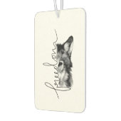 Freedom Wolf Minimal Line Art - カーエアーフレッシュナー (左)