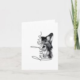 Freedom Wolf Minimal Line Art - カード
