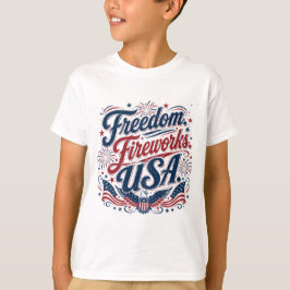 FreedomFireworksUSA–ヴィンテージ愛国 7月4日 Tシャツ
