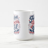FreedomFireworksUSA–ヴィンテージ・愛国 7月4日 コーヒーマグカップ (中央)