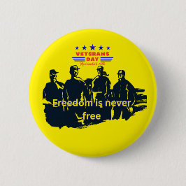 Freedom's defenders bright yellow 缶バッジ
