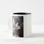 Freedom's Flight - Dove Escaping Snakes cup ツートーンマグカップ (正面左)