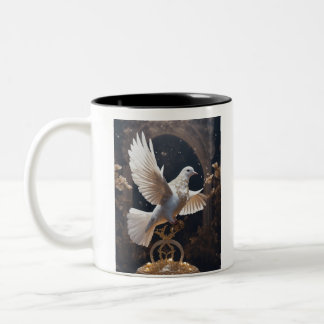 Freedom's Flight - Dove Escaping Snakes cup ツートーンマグカップ