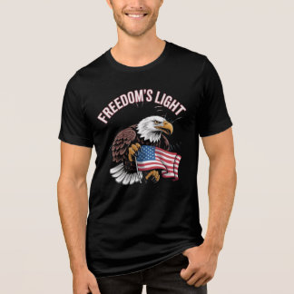 Freedom's Light Bald Eagle USA Tシャツ