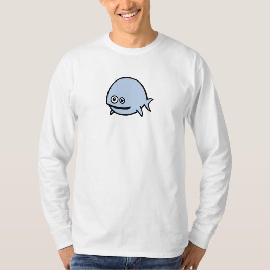 FreeDosの魚-青 Tシャツ (正面)