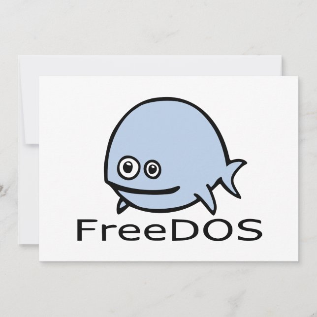 FreeDos Fish – 名前と青 (正面)