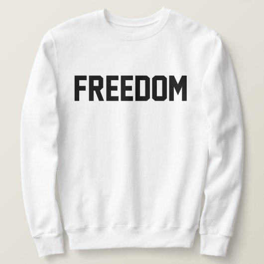 Freedum Sweatsと男性へWomen スウェットシャツ (デザイン正面)