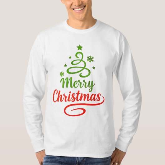 Freefit Merry Christmas Long Sleeve Tee | Festive  Tシャツ (正面)