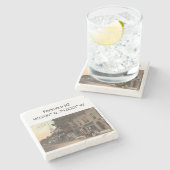 Freehold NJ Map Coordinate 1909ヴィンテージスタイル ストーンコースター (横)