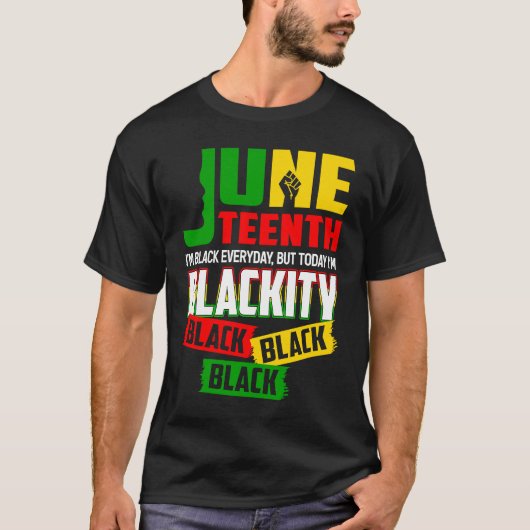 Freeish 1865 Black History Pride African American  Tシャツ (正面)