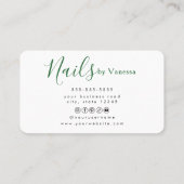 Freelance Nail Technician Manicurist Branding 名刺 (裏面)