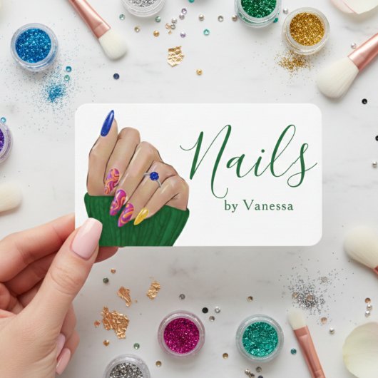 Freelance Nail Technician Manicurist Branding 名刺