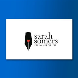 Freelance Writer and Novelist Calligraphy Pen Logo 名刺