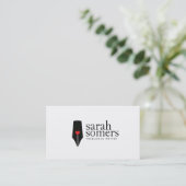 Freelance Writer and Novelist Calligraphy Pen Logo 名刺 (スタンド正面)