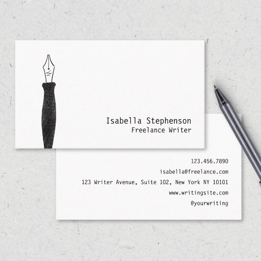 Freelance Writer Author Editor Copywriter Pen 名刺