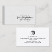 Freelance Writer Monogram Business Card 名刺 (正面/裏面)