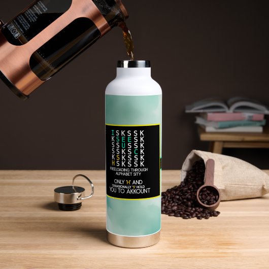 Freeloader C Water Bottle – Alfabet Sity Edition ウォーターボトル (コーヒー (回転後))