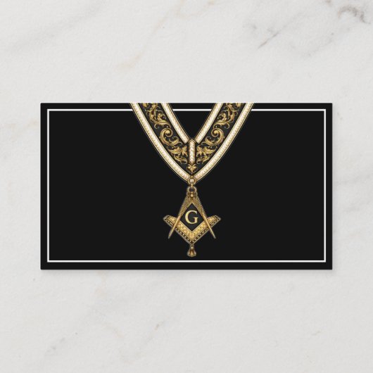 Freemason Freemasonry Symbol Masonic Black Gold 名刺 (裏面)