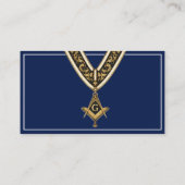 Freemason Freemasonry Symbol Masonic Blue Gold 名刺 (裏面)