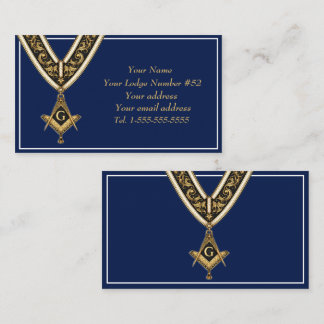 Freemason Freemasonry Symbol Masonic Blue Gold 名刺