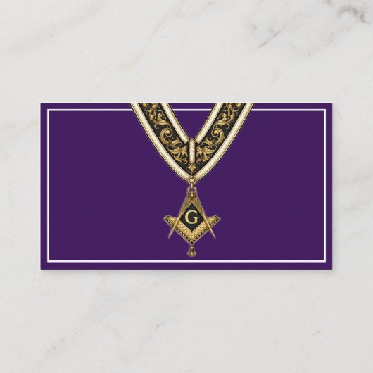 Freemason Freemasonry Symbol Masonic Purple Gold 名刺 (裏面)