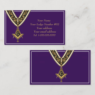 Freemason Freemasonry Symbol Masonic Purple Gold 名刺