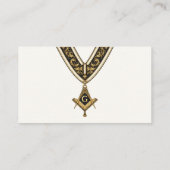 Freemason Freemasonry Symbol Masonic White Gold 名刺 (裏面)