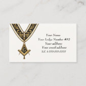 Freemason Freemasonry Symbol Masonic White Gold 名刺 (正面)