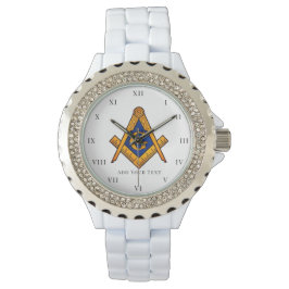 Freemason Ladies Night Square Compass Masonic Gift 腕時計