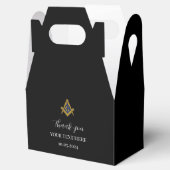 Freemason Masonic Black Minimalist Elegant Modern フェイバーボックス (オープン)