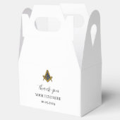 Freemason Masonic Black Minimalist Elegant Modern フェイバーボックス (オープン)