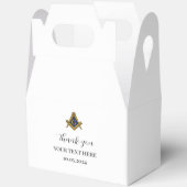 Freemason Masonic Black Minimalist Elegant Modern フェイバーボックス (見開き)