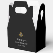 Freemason Masonic Black Minimalist Elegant Modern フェイバーボックス (見開き)