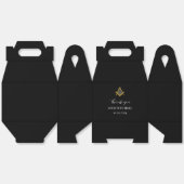 Freemason Masonic Black Minimalist Elegant Modern フェイバーボックス (見開き)