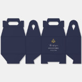 Freemason Masonic Blue Minimalist Elegant Modern フェイバーボックス (見開き)