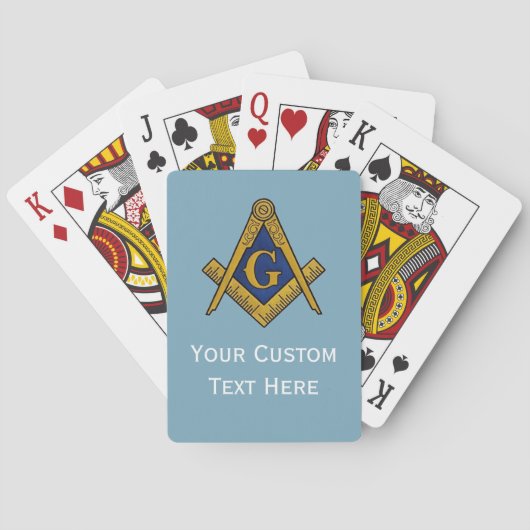 Freemason Masonic Gifts Square and Compass Navy トランプ (裏面)