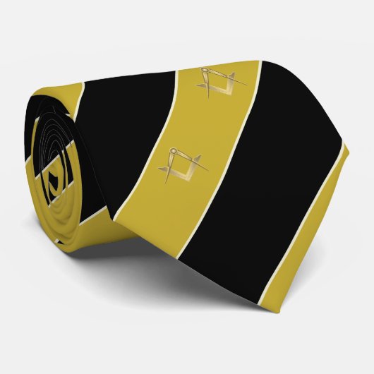 Freemason Masonic Lodge Attire Stripe ネクタイ (ロール)