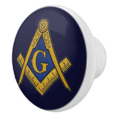 Freemason Masonic Navy Blue and gold セラミックノブ (右)
